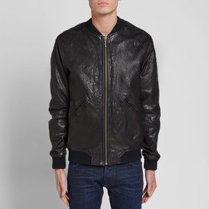 NUDIE JEANS LEATHER BROOK JACKET SIZE XL